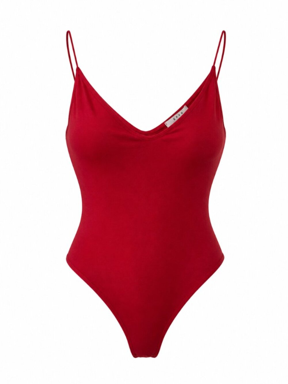 🛍️ 3/10 Gaze Red Strappy V-Neck Bodysuit Size M
